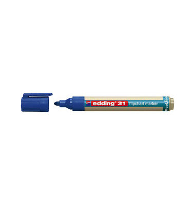 Flipchartmarker 31 Ecoline, 31-003, Stift, blau, 1,5-3mm Rundspitze