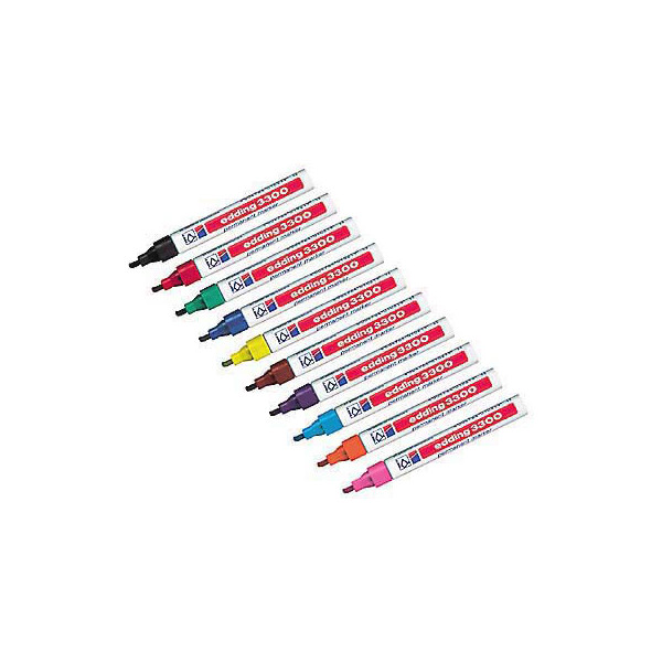 4004764432776 - 3300 4-3300-999 Permanentmarker Schwarz Rot Gelb Orange Blau Grün Braun Violett Rosa Hellblau wasserfest Ja