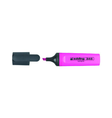 Textmarker Highlighter, 345-009, rosa, 2-5mm Keilspitze