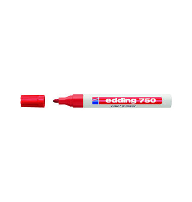 Lackmarker 750, 4-750002, Stift, rot, 2-4mm Rundspitze