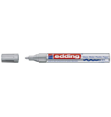 Lackmarker 750, 4-750054, Stift, silber, 2-4mm Rundspitze