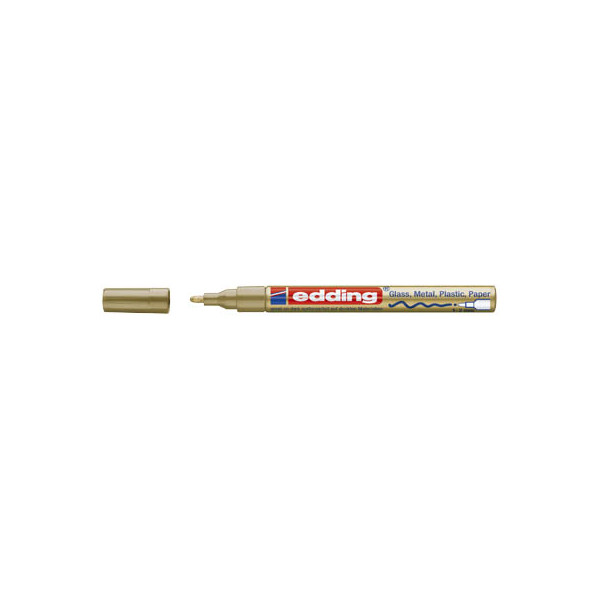 4004764498093 - edding 751 Permanent Lackmarker Gold Fein Rundspitze 1 - 2 mm