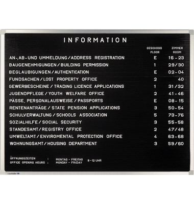 Rillentafel Premium 7-600043 80 x 60 cm (BxH) schwarz