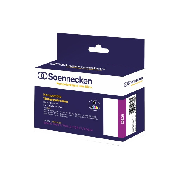 4003630133281 - Druckerpatrone Gr1603 82166 kompatibel zu Epson T061 Multipack 2x schwarz cyan magenta gelb 5 Stück