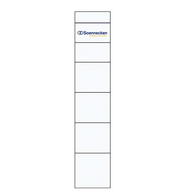 Einsteckrückenschild 3348 schmal/kurz weiß 10 St,./Pack.