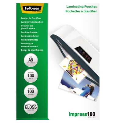 Impress 100 5351002 A5 Laminierfolien 2 x 100 mic glänzend