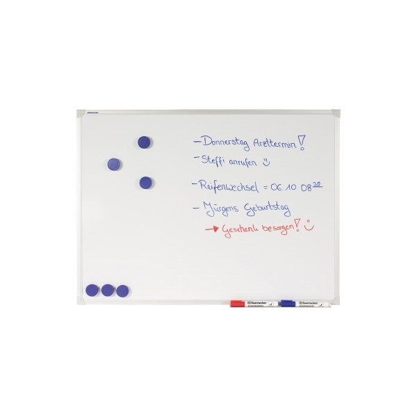 4003630007056 - Whiteboard Maße der Oberfläche 80 x 60 cm (b x h) Tafel magnethaftend nicht beidseitig beschreibbar lackiert weiß - Soennecken