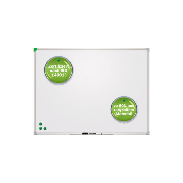 4016946221641 - Whiteboard U-Act!Line® Hoch- & Querformat lackiert magnethaftend recycelbar mit Ablageschale B 1200 x H 800 mm