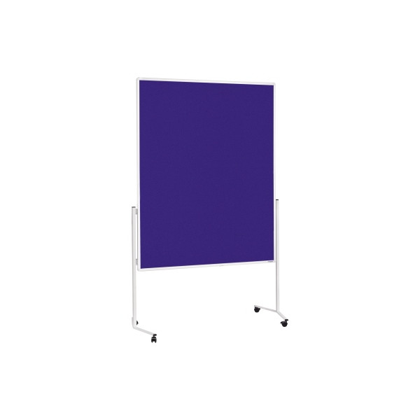 4013695033181 - Moderationstafel 2111103 120x150cm Filz + Filz (beidseitig) pinnbar mit Rollen blau + blau