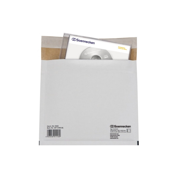 4003630011169 - - cd dvd Versandtasche 190 x 160 mm (b x h) 270g m² ohne Fenster mit Haftklebung Karton weiß