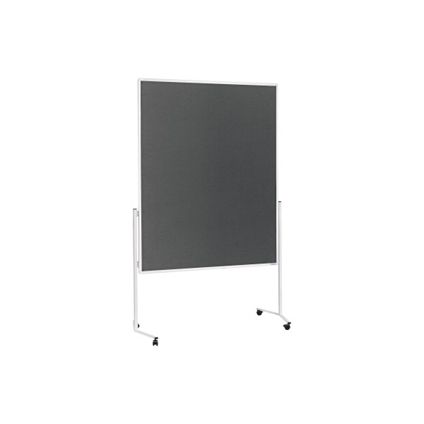 4013695033174 - Moderationstafel 2111101 120x150cm Filz + Filz (beidseitig) pinnbar mit Rollen grau + grau