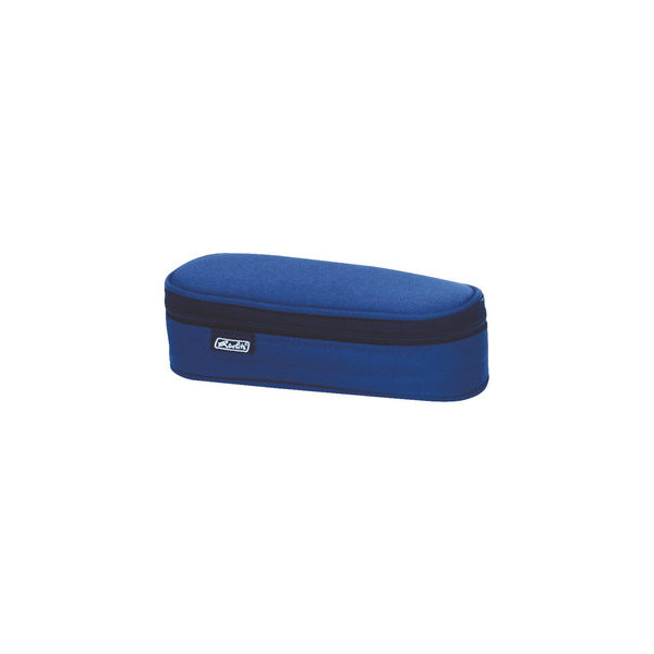 4008110521183 - herlitz Schlamper-Etui aus Nylon blau Klappe an Deckelklappe innen Reissverschlusstasche - 1 Stück (11415916)