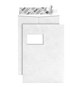 Versandtaschen Tyvek Pocket 00067176, C4, mit Fenster, haftklebend, 55g, weiß