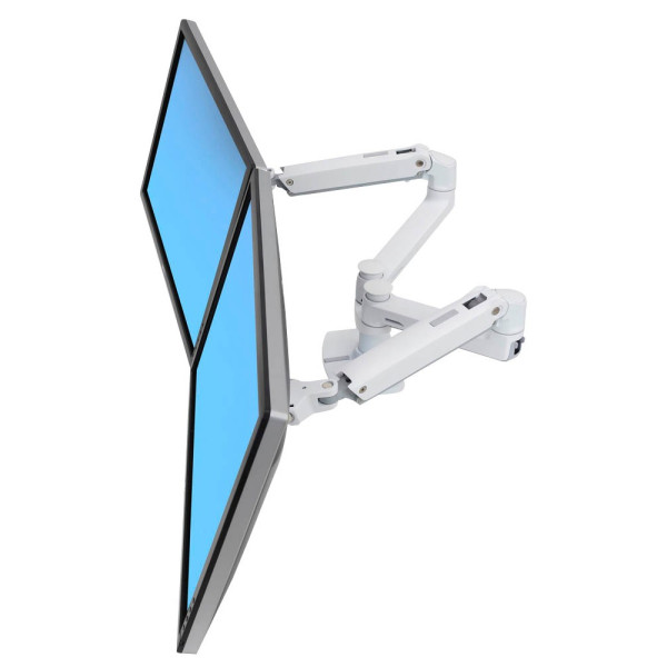 0698833058406 - LX Dual Arm Side by Side Desk Mount 2fach Monitor-Tischhalterung 381 cm (15) - 686 cm (27) Weiß Höhenverstellbar Drehbar Neigbar Schwenkbar