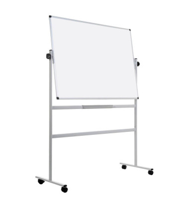 Whiteboard Revolver Mobil 120 x 90cm emailliert Aluminiumrahmen drehbar beidseitig