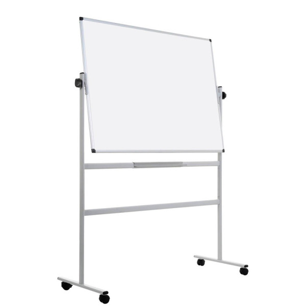 5603750106357 - Mobile drehbare zweiseitiges Keramik-Whiteboard auf Rollen magnetisch 1200 x 900 mm