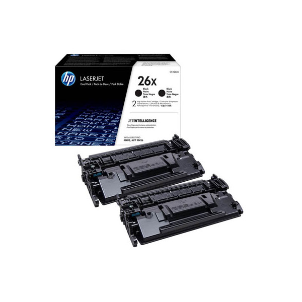 0190780576106 - HP Original 26X Toner Doppelpack schwarz hohe Kapazität 2 x 9000 Seiten (CF226XD)