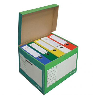 Archivbox, 43l, Wellp., Klappdeckel, 41x35x30cm, i: 39x33x29cm, grün