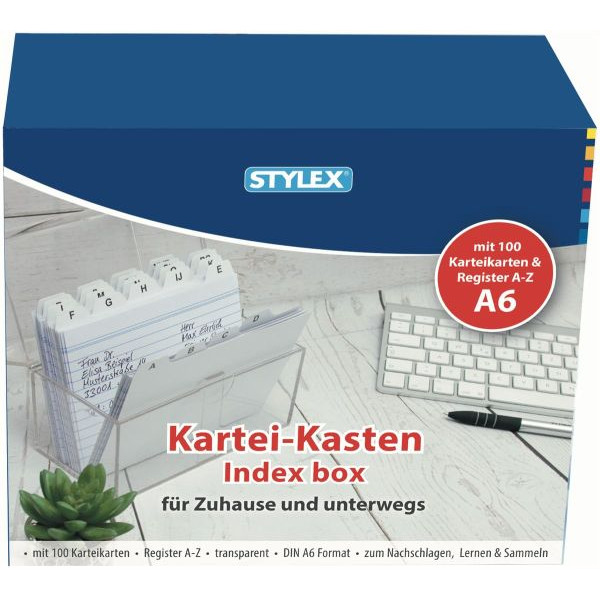 4044186499728 - 49972 Reg+100Kar 16x135x85cm Karteikasten Plastik transpA6 4044186499728 Toppoint