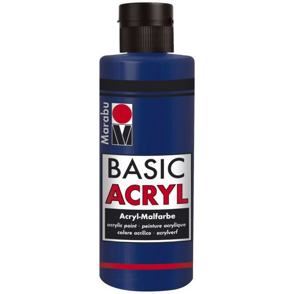 4007751115218 - Acrylmalfarbe Basic Acryl 1200 04 053 dunkelblau 80ml 80 Milliliter