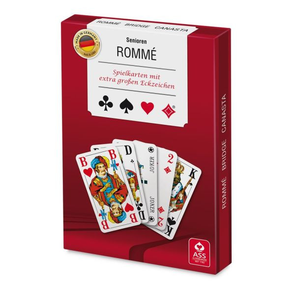 4042677700766 - Spielkarten 22570076 Rommé & Canasta & Bridge Senioren extra Groß französisches Blatt Kartonetui