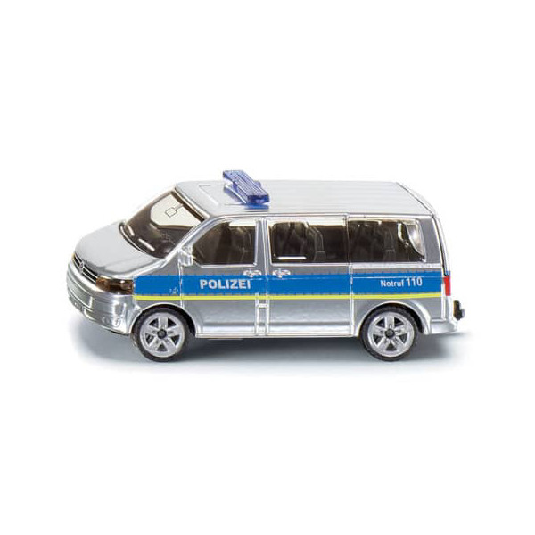 4006874013500 - 1350 VW T5 Polizei Six Pack silber blau Mannschaftswagen