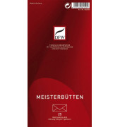 Briefumschlag Meisterbütten 840250 Din Lang ohne Fenster nassklebend 80g gehämmerte Oberfläche weiß