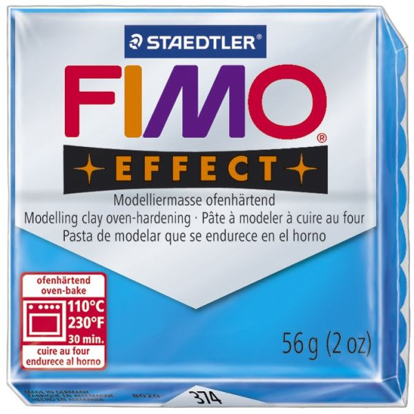 4006608810146 - Fimo Effect 8020-374 Modelliermasse 57g transparentblau 56 Gramm