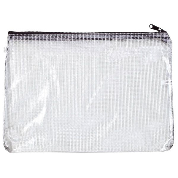 4012108160803 - Reißverschlusstasche Mesh Bag PVC A5 250x200mm farblos schwarz