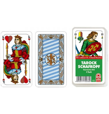 Spielkarten Schafkopf / Tarock bayrisches Blatt Kunststoffetui