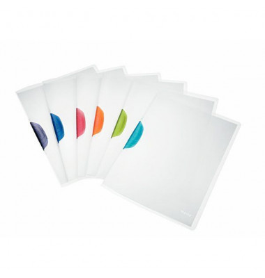 Klemmhefter ColorClip Magic 41740099, A4 transparent/farbig sortiert, für ca. 30 Blatt, Polypropylen (PP)