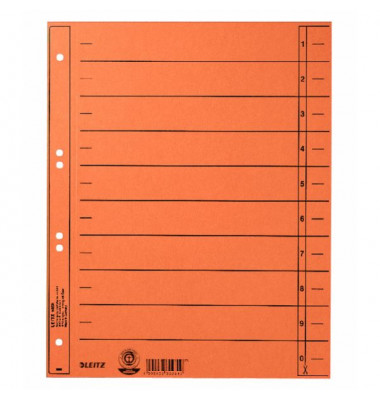 Trennblätter 1658-00-45 A4 orange 230g Karton