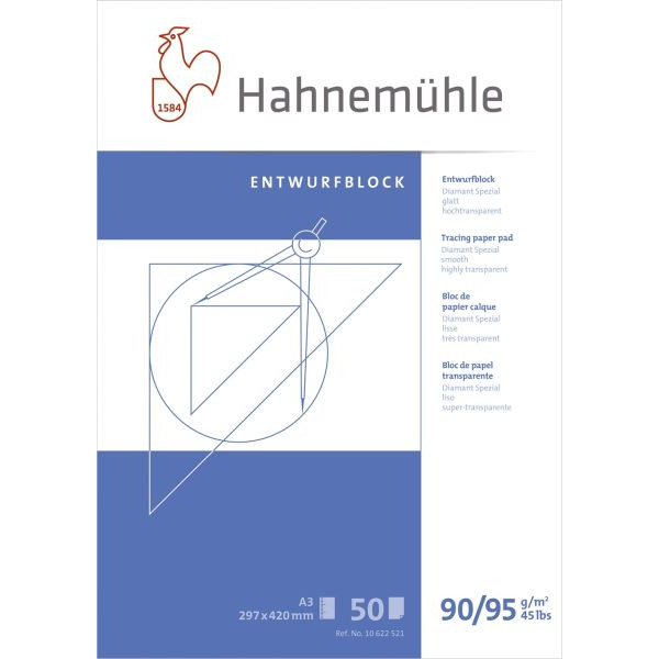 4011367225216 - 10622521 50 Blatt Transparentblock A3 90 95 g qm 4011367225216 Hahnemühle