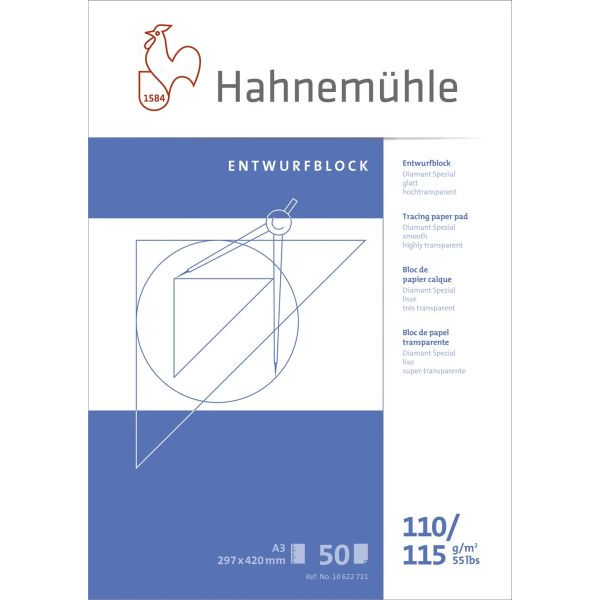 4011367227210 - 10622721 50Bl Transparentblock A3 110 115g 4011367227210 Hahnemühle