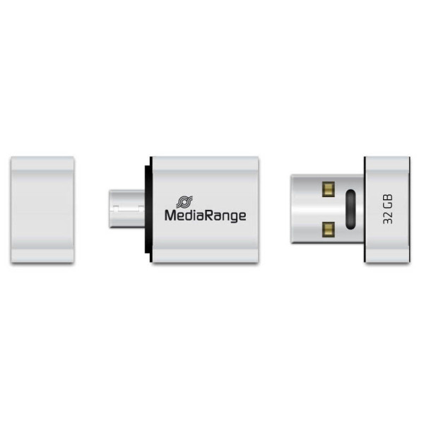 4260283115396 - USB-Stick Nano USB 20 silber 32 GB mit Micro-USB Adapter