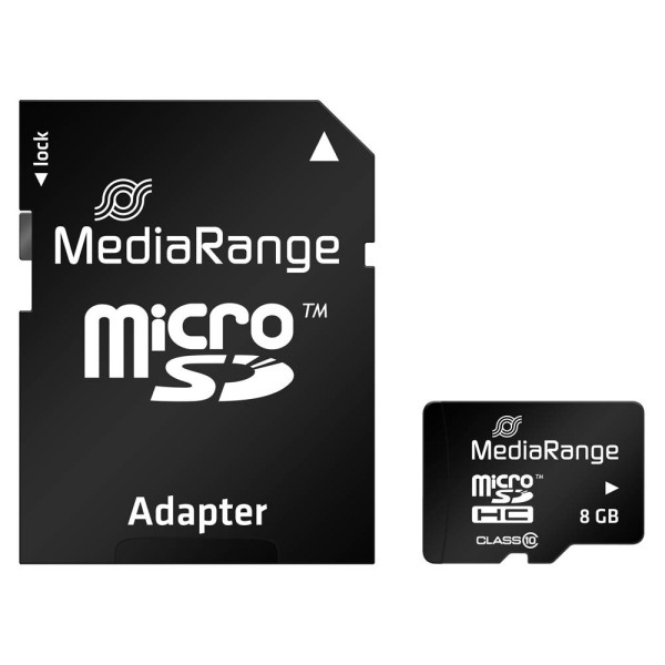 4260283113514 - Speicherkarte MR957 Micro-SDHC mit SD-Adapter Class 10 bis 15 MB s 8 GB 4260283113514 MediaRange