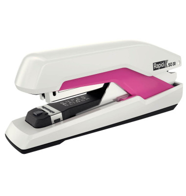 Heftgerät Supreme SO30 Super-Flat-Clinch 5000548 weiß/pink bis 30 Blatt für Omnipress 30