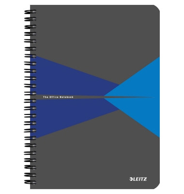 Collegeblock 4499-00-35 Office, Muster, liniert / liniert Rand beidseitig , A5, 90g, grau, 90 Blatt