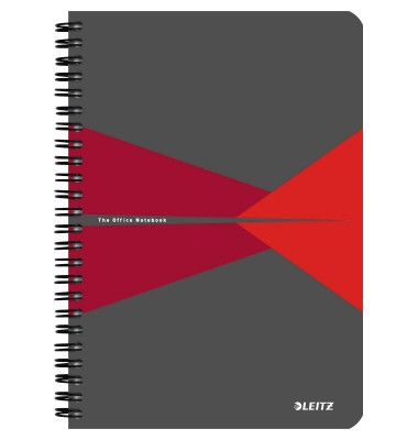 Collegeblock 4499-00-25 Office, Muster, liniert / liniert Rand beidseitig , A5, 90g, grau, 90 Blatt