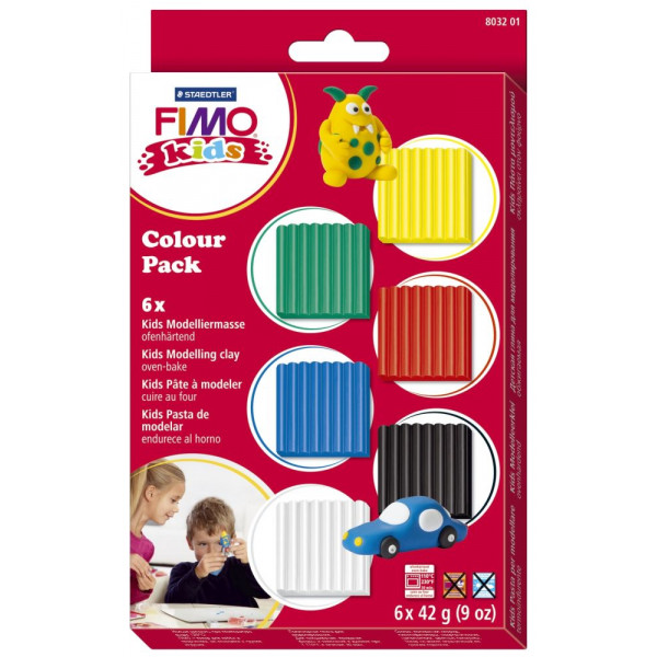 4007817805176 - Fimo Kids 8032-01 Basic Modelliermasse-Set 6x 42g Colour 252 Gramm