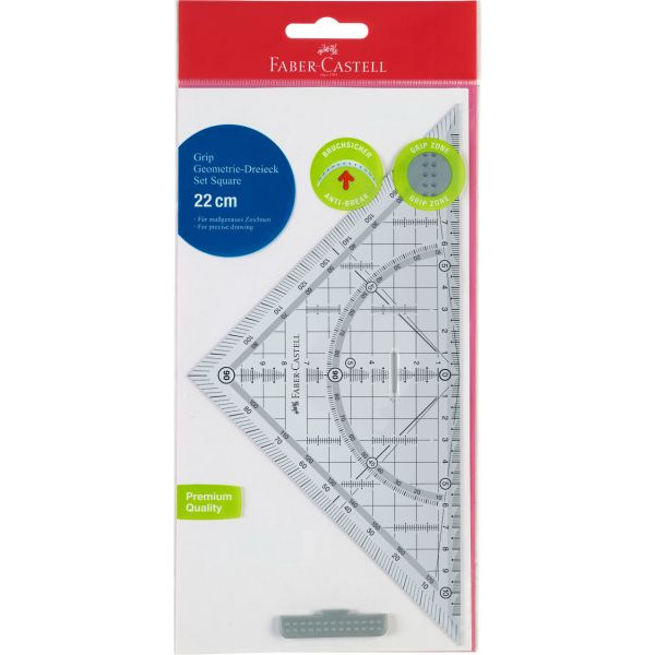 4005401710103 - Kunststoff-Geometriedreieck Grip 171010 glasklar 22cm 4005401710103 Faber-Castell