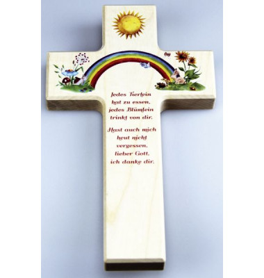 N458 20x12cm Kinderkreuz m.Spruch