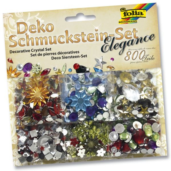 4001868047196 - 12519  ca800Teile Schmuckstein-Set Elegance sort 4001868047196 Folia