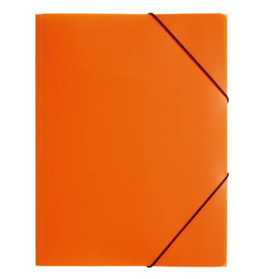 Eckspannmappe Lucy Trend 21613-09, A4 orange Polypropylen, mit 3 Einschlagklappen