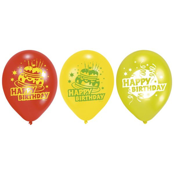 4009775336945 - Luftballon 450193 Happy Birthday farbig sortiert 4009775336945 450193 6 Stück