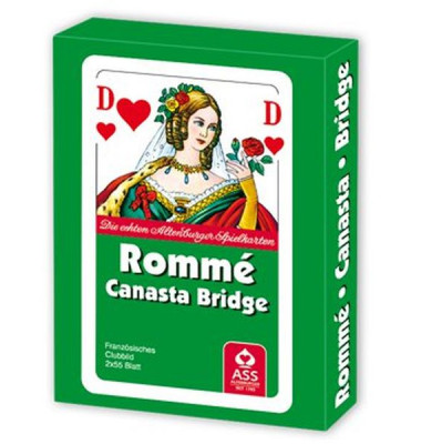Spielkarten Rommé & Canasta & Bridge französisches Blatt Stülpschachtel
