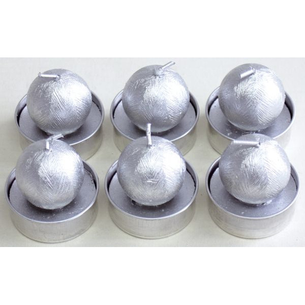 9004546361718 - Teelicht N19043-4010 Kugel silber Ø 40mm ca 2 Stunden Brenndauer 9004546361718 6 Stück