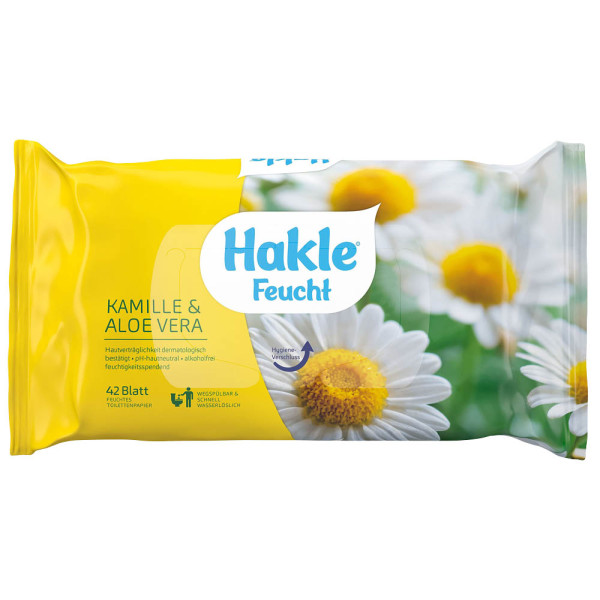 4260344220496 - Toilettenpapier feucht  Kamille und Aloe Vera 80030 1-lagig weiß 42 Blatt   Packung 4260344220496 42 Tuch