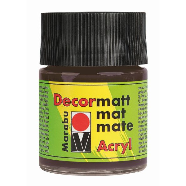 4007751007841 - Acrylfarbe Decormatt 14010 005 045 dunkelbraun 50ml 50 Milliliter