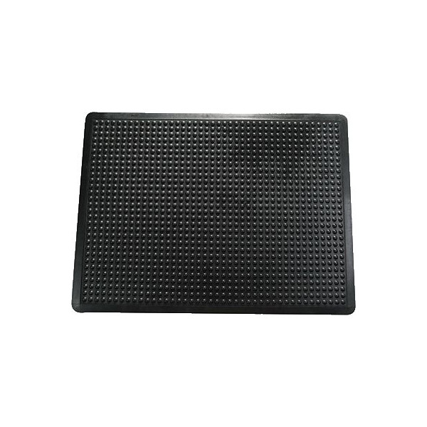 5060044744242 - Doortex Ergonomic anti-fatigue standing mat 61x91 cm black rubber -